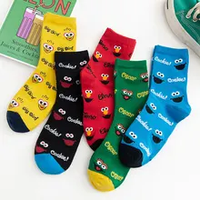 Осенне-зимние новые носки, носки с героями мультфильмов, спортивные красивые хлопковые носки, женские носки, дышащие носки средней длины, BDW040