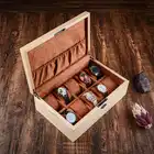 10 слотов деревянные часы коробка с замком новые мужские деревянные часы чехол для хранения коричневые часы дисплей коробки ювелирные изделия Подарочная коробка - 5