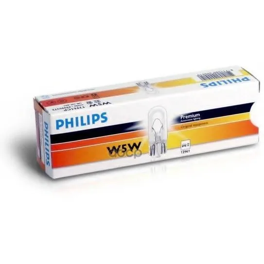Лампа Накаливания Standart 1 Шт. W5w 12v 5w W2.1x9.5d Philips арт. 12961CP | Автомобили и мотоциклы