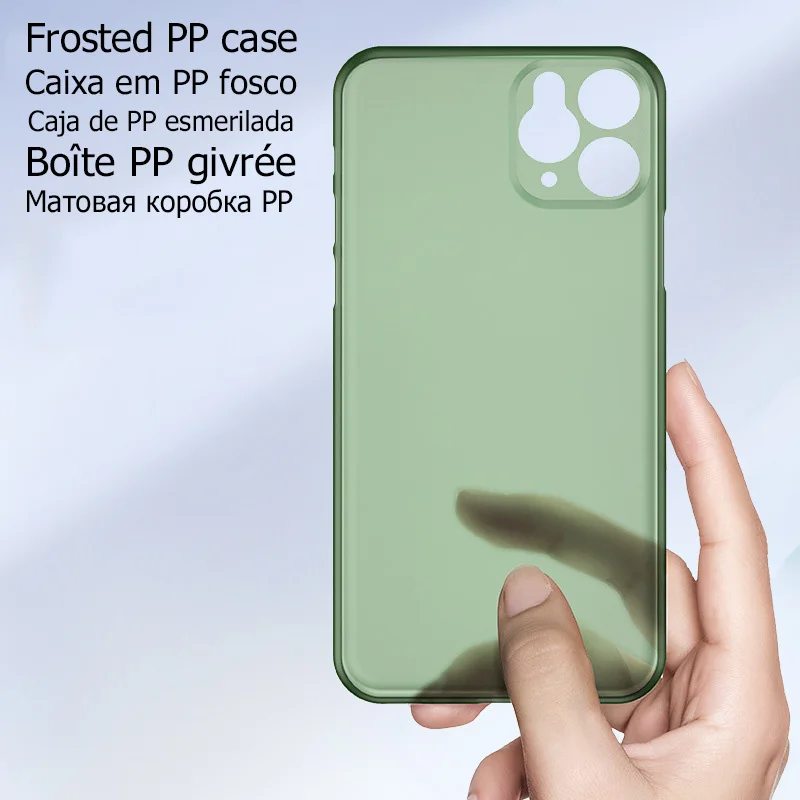Ультратонкий ПП матовый чехол для iPhone 11 Pro Max X XR XS защитный чехол для iPhone 7 8 6 6s Plus 5 5S SE тонкий противоударный чехол