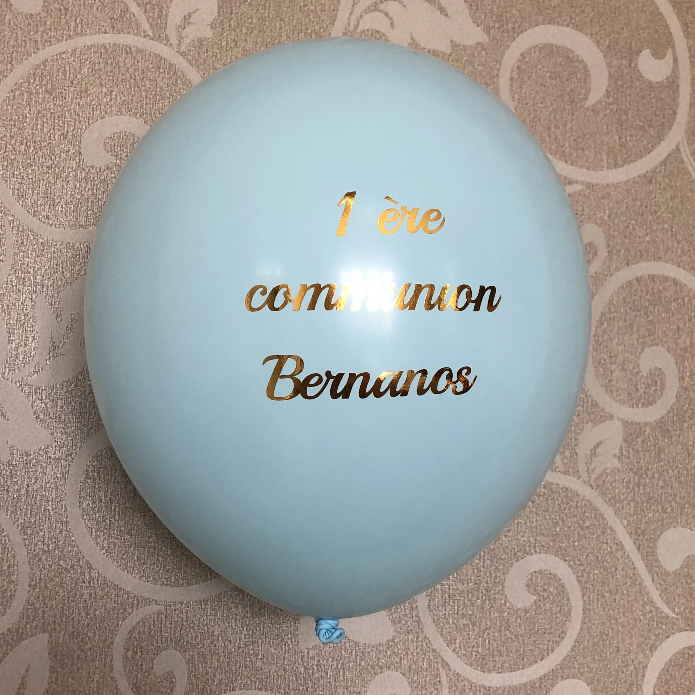 

6 My baptism baby blue Personalised My First Holy communion latex Balloon custom balloons Vinyl stickers party decorations