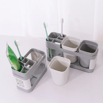 

Creative Toothbrush holder brush cup set bathroom toothbrush rack simple bathroom wash storage rack
