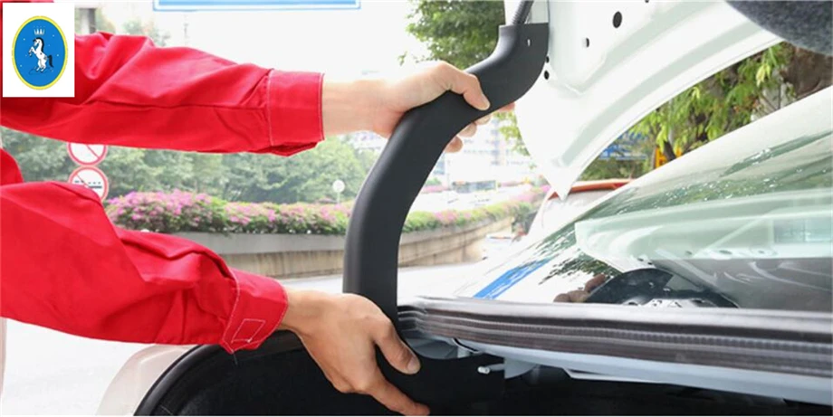 Yimaautotrims авто аксессуар задний багажник хвост навесной защитный чехол Комплект для Nissan Sylphy Pulsar B17 Sentra 2013- пластик