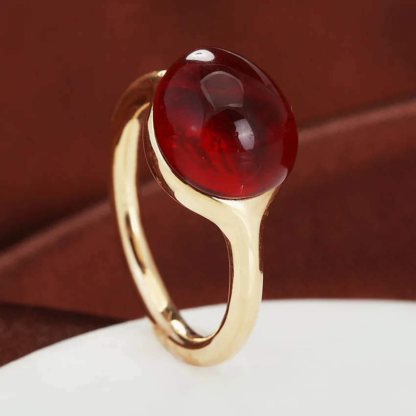 18k gold 01 Классическое конфетное Стильное кольцо 2 цвета кольца с большими кристаллами для женщин Золотое кольцо модное ювелирное изделие - Цвет основного камня: 18k gold 01