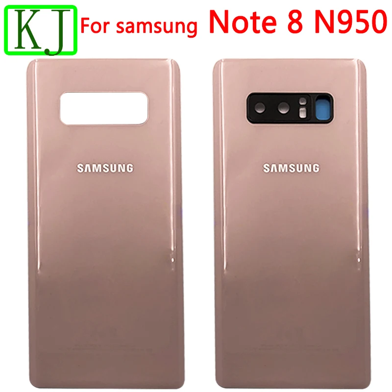 Для samsung Galaxy Note 8 G950 Корпус задняя крышка батареи с оправа объектива камеры стеклянная панель чехол для note8 задняя крышка корпуса