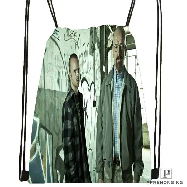 Drawstring Backpack Custom_ break-bad-aaron походная сумка на шнурке милый рюкзак для детей(черная спинка) 31x40 см#2018611-26 - Цвет: Drawstring Backpack