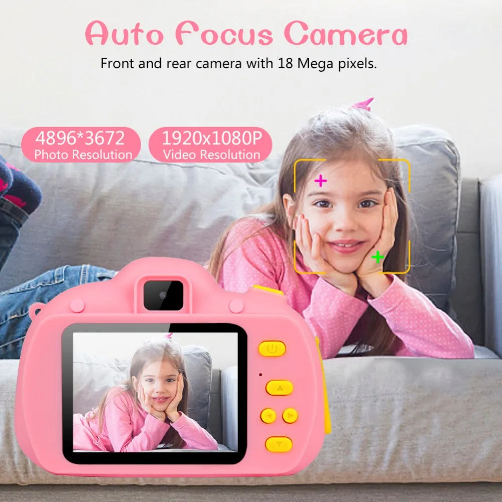 18MP HD Kids Digital Camera Multifunction Mini HD Camcorder Photo Video Camera With 32G Card 2.4 Inches Screen Toys For Kids (9)