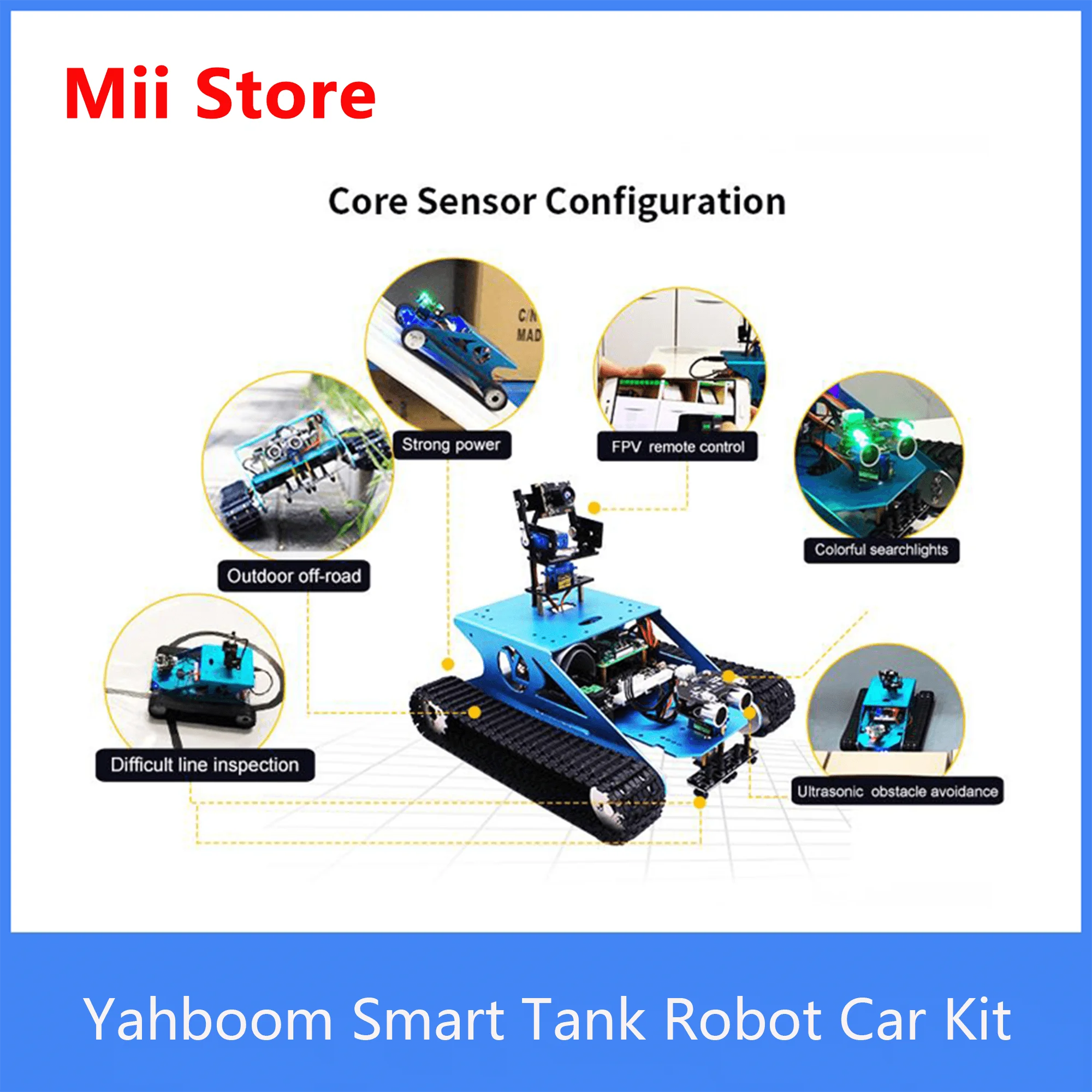Yahboom AI Vision Maker Stem    G1 Ʈ ũ κ ڵ ŰƮ, WiFi ī޶ 