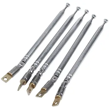 

5 Pcs 32cm Length 5 Section Telescopic AM FM Radio Antenna 180 Degree