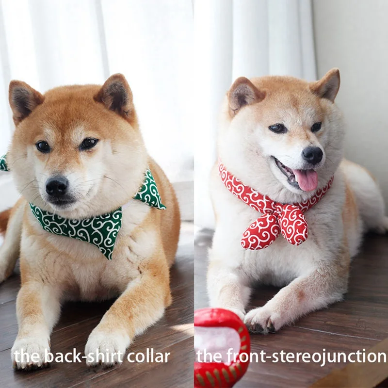 Регулируемый размер бандана для собак японский стиль собачий шарф для питомца ошейник для собак и кошек галстук аксессуары для ухода за домашними животными водонепроницаемый и прочный элегантный