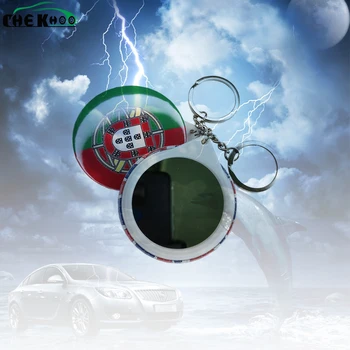 

Customrized Keychain Badge Mirror Style Key Chains Keys Holder Ring Women Men Gift Bag Decoration