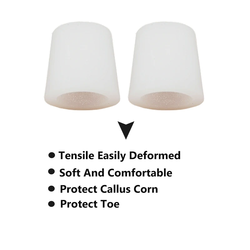 2Pieces Transparent Gel Fingers Protector Callus Corn Corrector Hammer Toe Separator Foot Care Tool Suport H051