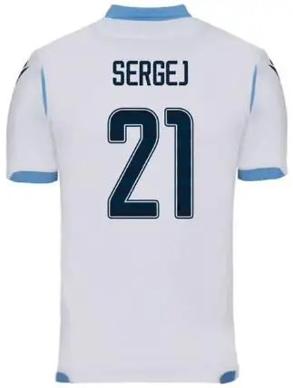 Армейский зеленый Высокое качество новая Lazio Домашняя Джерси Lazio от Джерси Camisa футбольная рубашка взрослая футболка - Цвет: Армейский зеленый