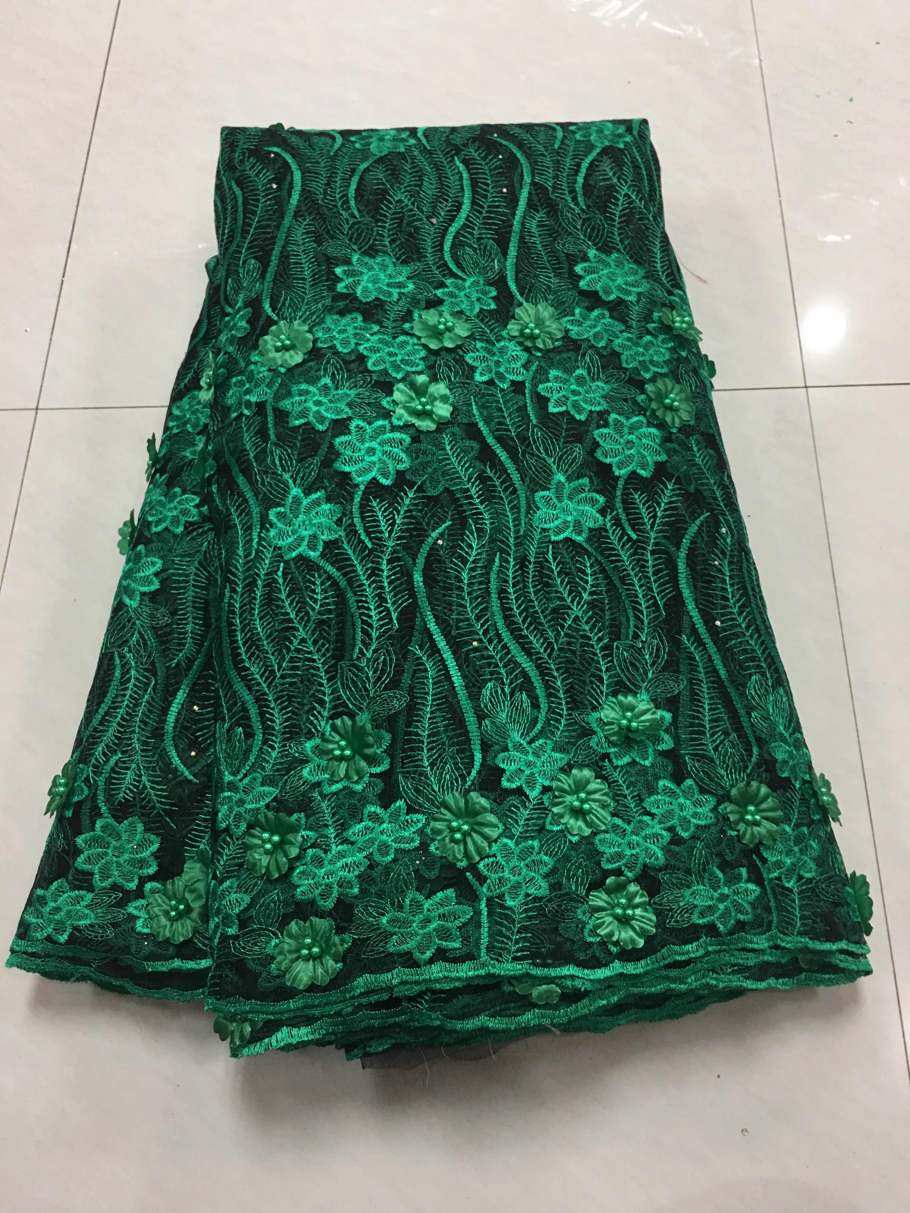 

Royal blue african lace fabric 2019 high quality lace, nigerian Embroidery tulle Lace Fabric, France mesh Lace dress with Beads