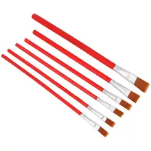 Кисть для рисования 6 шт Акварельная кисть для гуаши нейлоновая кисть для волос красное масло для деревянных ручек ручка для рисования товары для рукоделия водная Кисть ручка