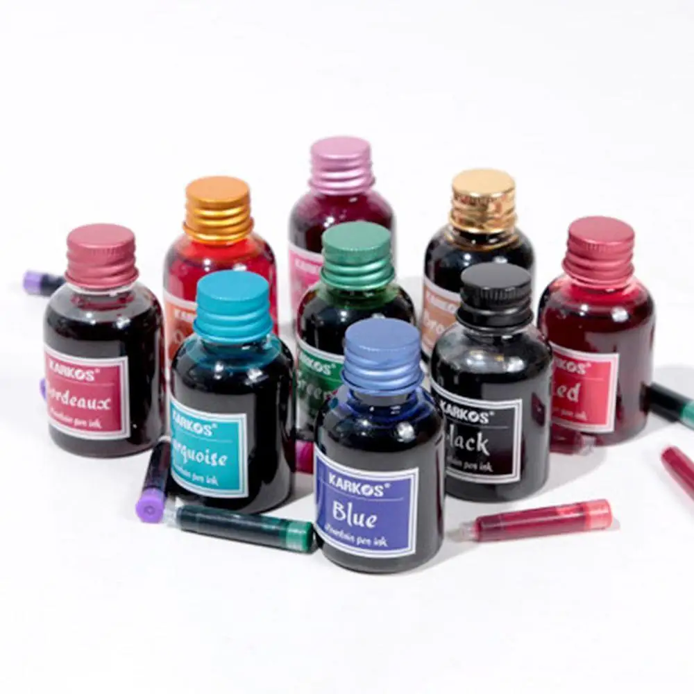 1 Bottle Pure Colorful 20/30ml Fountain Pen Ink Refilling Ink Stationery School High Quality Calligraphy Writing Fountain Ink 2