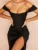 Stretch Satin Elegant Dress Women High Split Off Shoulder Sexy Party Dress Dresses With Fishbone Vestidos 11