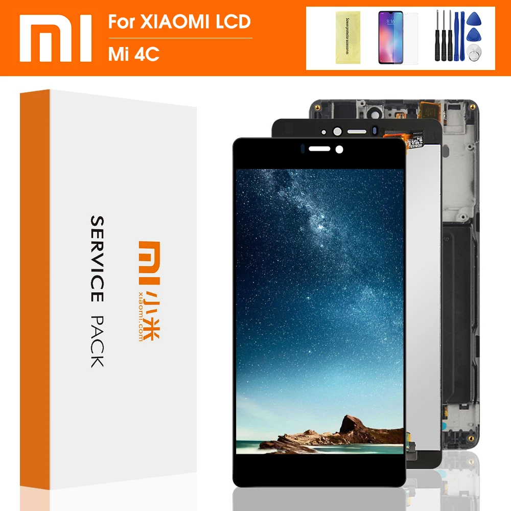 Оригинальный ЖК-дисплей для Mi4C сенсорная панель экран дигитайзер в сборе замена