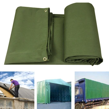 

Canvas Tarp Cover With Eyelets For Boat Anti Scratch Wear Resistant Sunshade Tarpaulin Heavy Duty Shelter Outdoor Waterproof