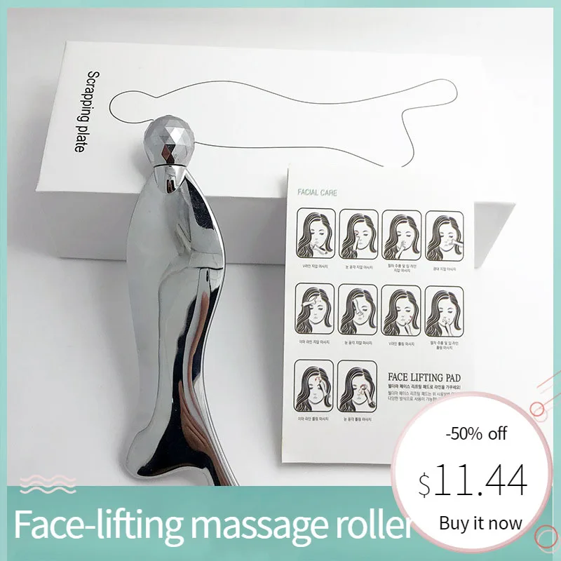 

BellyLady 3D Face lift Roller Massager Metal+ABS Massage Instrument 360 Rotate Roller Massager For Face Lifting Wrinkle Remover