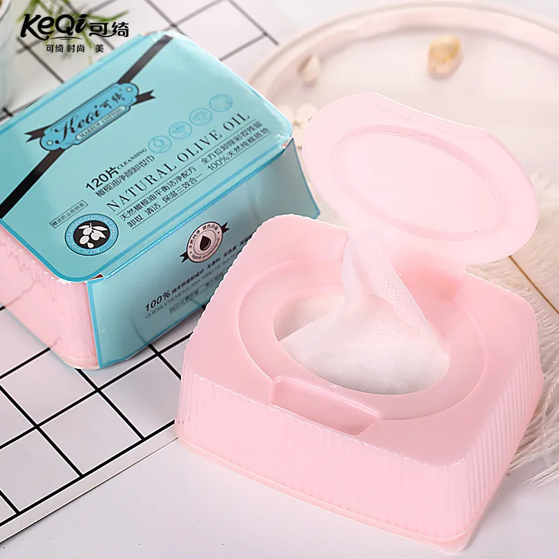 

Ke qi 60 Pairs Olive Oil Net Yan xie zhuang jin Facial Part Lip Cleansing Water Moisturizing Neutrogena Cleansing Towelettes