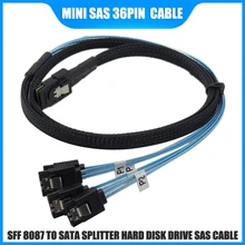 Aliexpress - Mini SAS 36pin SFF-8087 to 4-SATA adapter Multi Lane Forward Internal Cable 100cm 12Gbps Transmission Rate 6Gbit of SAS cable