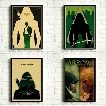 

Movie Poster green arrow movie cartoon hero family bedroom dining room wall children's room decoration Poster