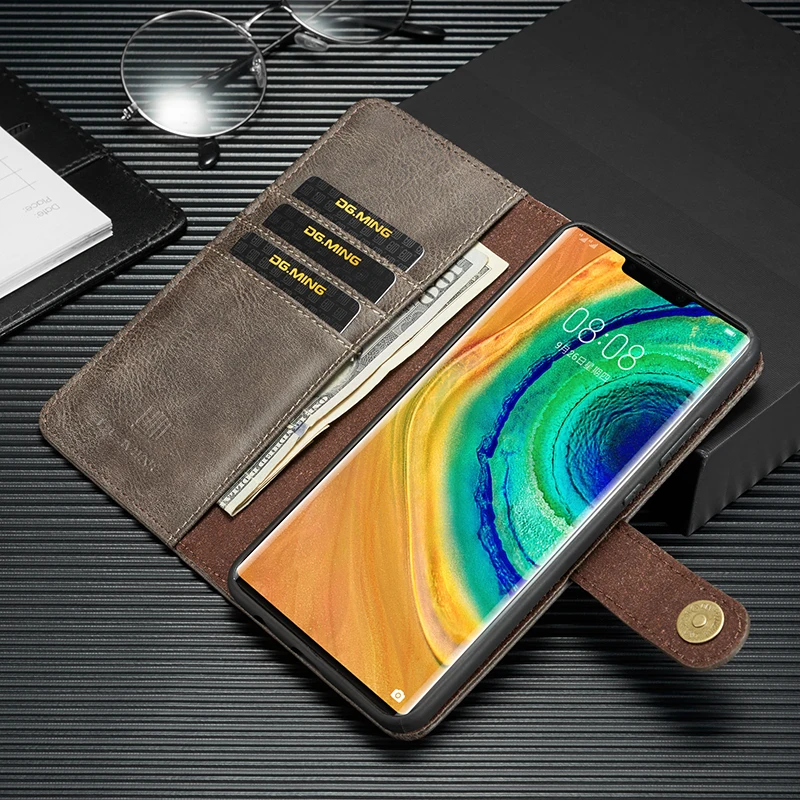 DG. MING для huawei mate 20 30 mate 30 Pro Чехол кожаный чехол для телефона съемный кошелек Магнитный Флип Слот для карт для P30 P20 Pro Lite