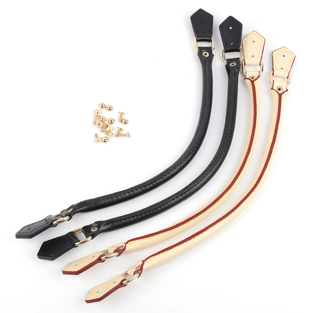2pcs Leather Purse Handles Replacement Tote Bag Strap for Women DIY Handbag Shoulder Straps Bag Belt Handmade Accessories 40cm