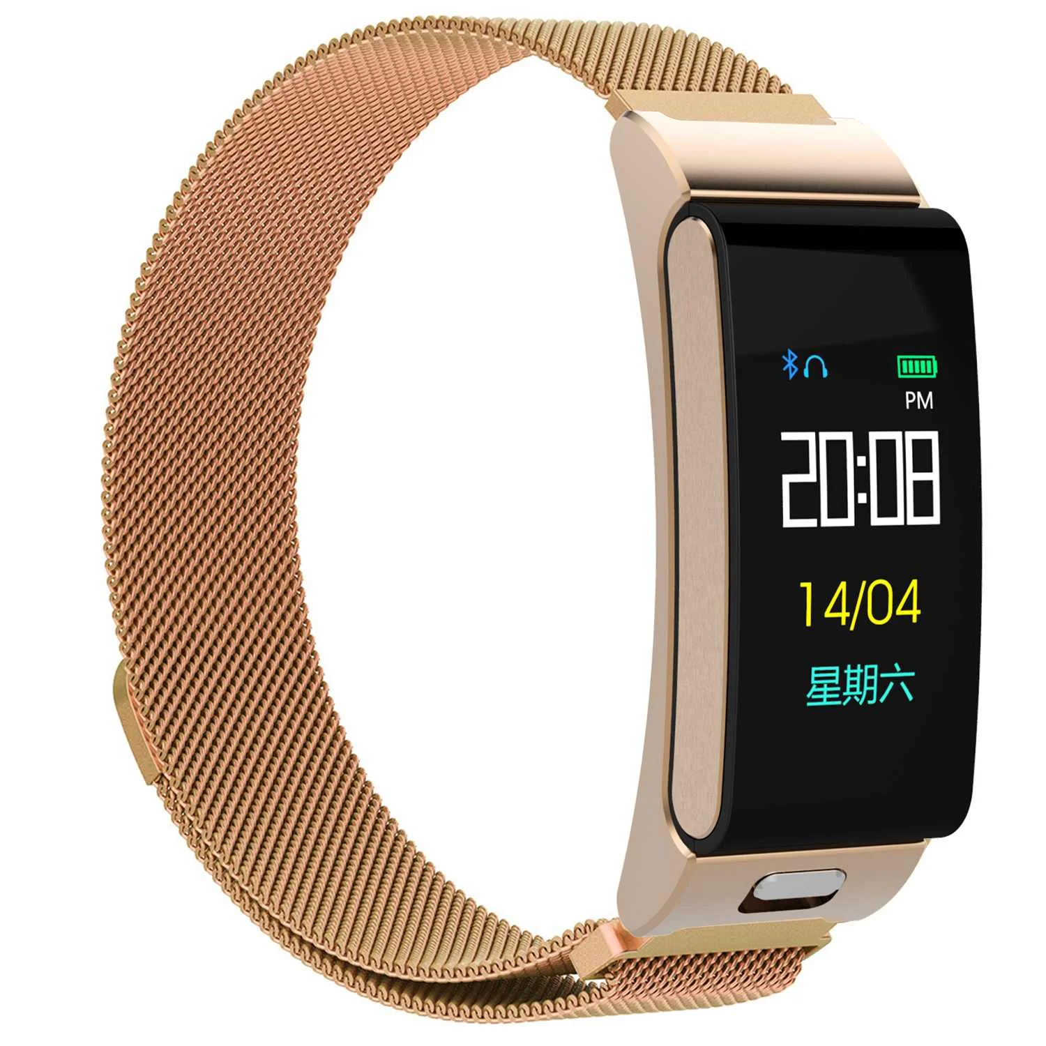 Steel strap A9s экран Smartwatch Удаленная камера Умный Браслет наушники гарнитура пульсометр монитор кровяного давления фитнес умные часы для мужчин - Цвет: Steel strap