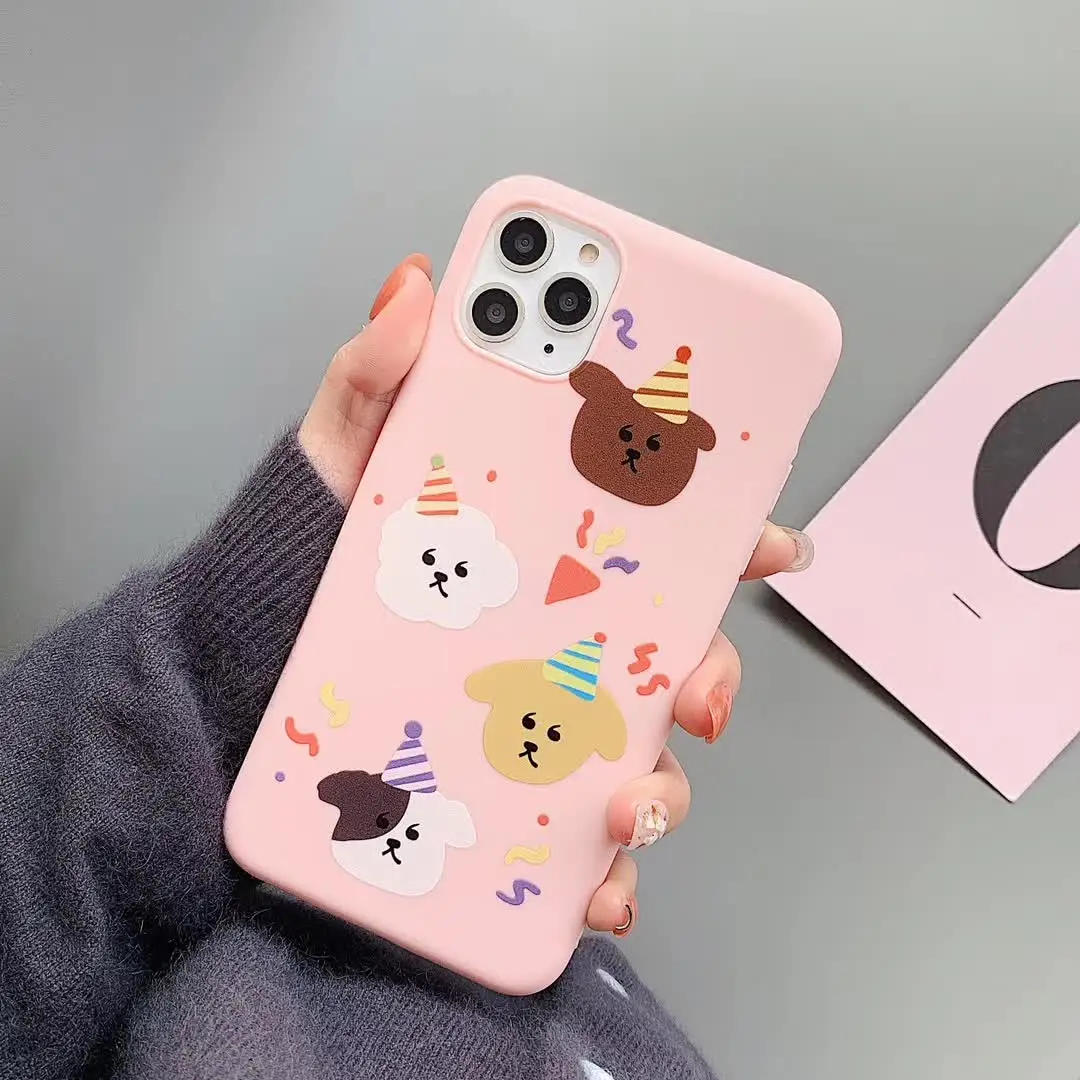 Чехол JAMULAR в Корейском стиле с медведем для iPhone X XS MAX 11 Pro XR 7 8 6 6s Plus милый