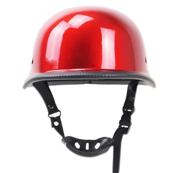 

Motorcycle Matte Black German Half Face Helmet Chopper Cruiser Biker M/L/XL