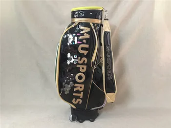 

Brand New M.U SPORTS Golf Standard Bag PU Leather M.U SPORTS Golf Clubs Bag Black Standard Golf Ball Package Bag With Wheel