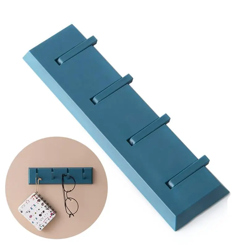 1 шт. вешалка для одежды, крючок, креативная сверхмощная настенная вешалка, самоклеящийся крючок для ванной комнаты, предметы для хранения для дома - Цвет: Blue