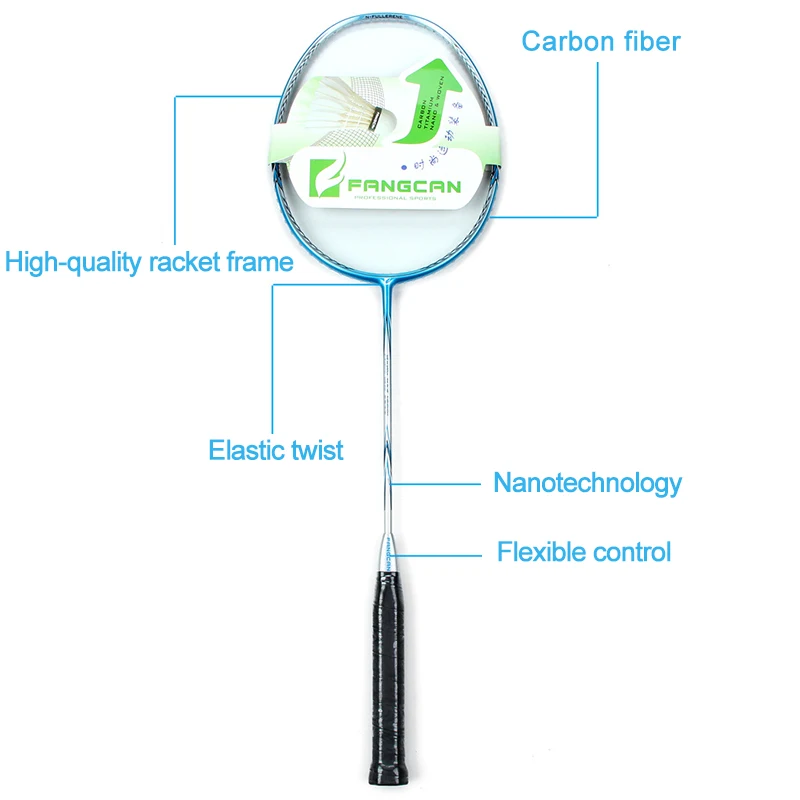 Карбоновая ракетка для бадминтона ракетки с веревкой семейный легкий любительский промежуточный прочный тип Padel ракетка для бадминтона