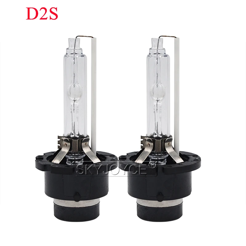 SKYJOYCE 1 Pair Original 35W 55W D2S D2R D4R D4S Xenon HID Headlight Bulbs 4300K 5000K 6000K 8000K With Metal Bracket Protect (4)