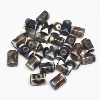 

Small Size 26pcs/lot Natural Agate 3 Eyes Old Amulet Tibetan Dzi Beads for Bracelet Necklace DIY Jewelry Making