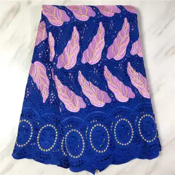 

Factory offers Swiss Voice Lace Fabric High Quality African Dry Cotton Lace Stones for Nigerian Wedding Dress INs118