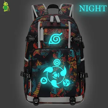 

Anime Naruto School Bags for Teenage Girl Boy women Backpack Luminous Laptop Backpack Large Capacity backpack Travel rucksack