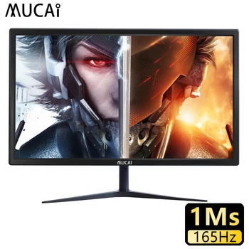 MUCAI 24 дюймовый монитор 165 Гц TN ПК с ЖК-дисплеем Дисплей 144 Гц HD геймера настольный компьютер Экран плоский Панель HDMI/DP