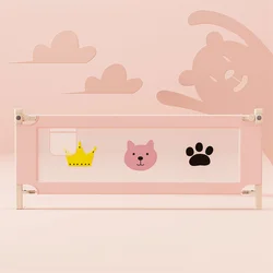 Clôture de lit pour enfants à motif tridimensionnel rose garde corps de sécurité barrière anti chute pour bébé adaptée aux enfants de 6 mois à 48 mois 