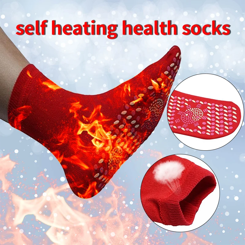

New Self-Heating Health Care Socks Tourmaline Magnetic Therapy Comfortable And Breathable Massager Winter Warm Foot Care Socks