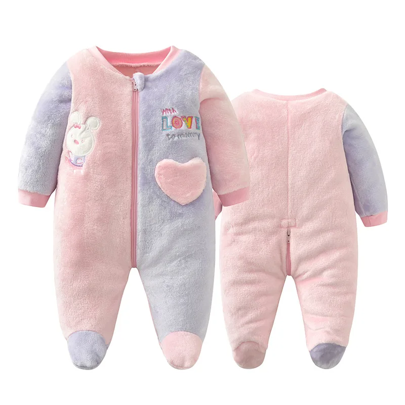 

Infants Baby Clothes Rabbit Heart Bag Single Layer Romper Spring And Autumn Children Crawling Clothes Baby Animal Onesie