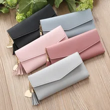JIULIN New Brand Leather Women Wallet High Quality Design Hasp Solid Color Card Bags Long Female Purse 5 Colors Ladies Wallet