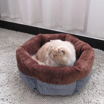 

Dog Bed Warming Puppy Kennel Washable Pet Cushion Nonslip Bottom Winter House For Cat Round Cats Bed Dog Mats Accessories Item
