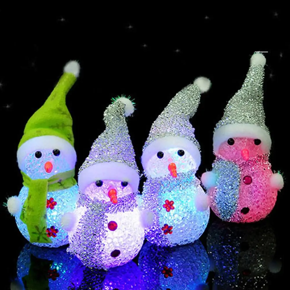 Рождество Платье с изображением снеговика Цвет меняющийся светодиодный ночной Светильник Подвесной орнамент украшение праздника