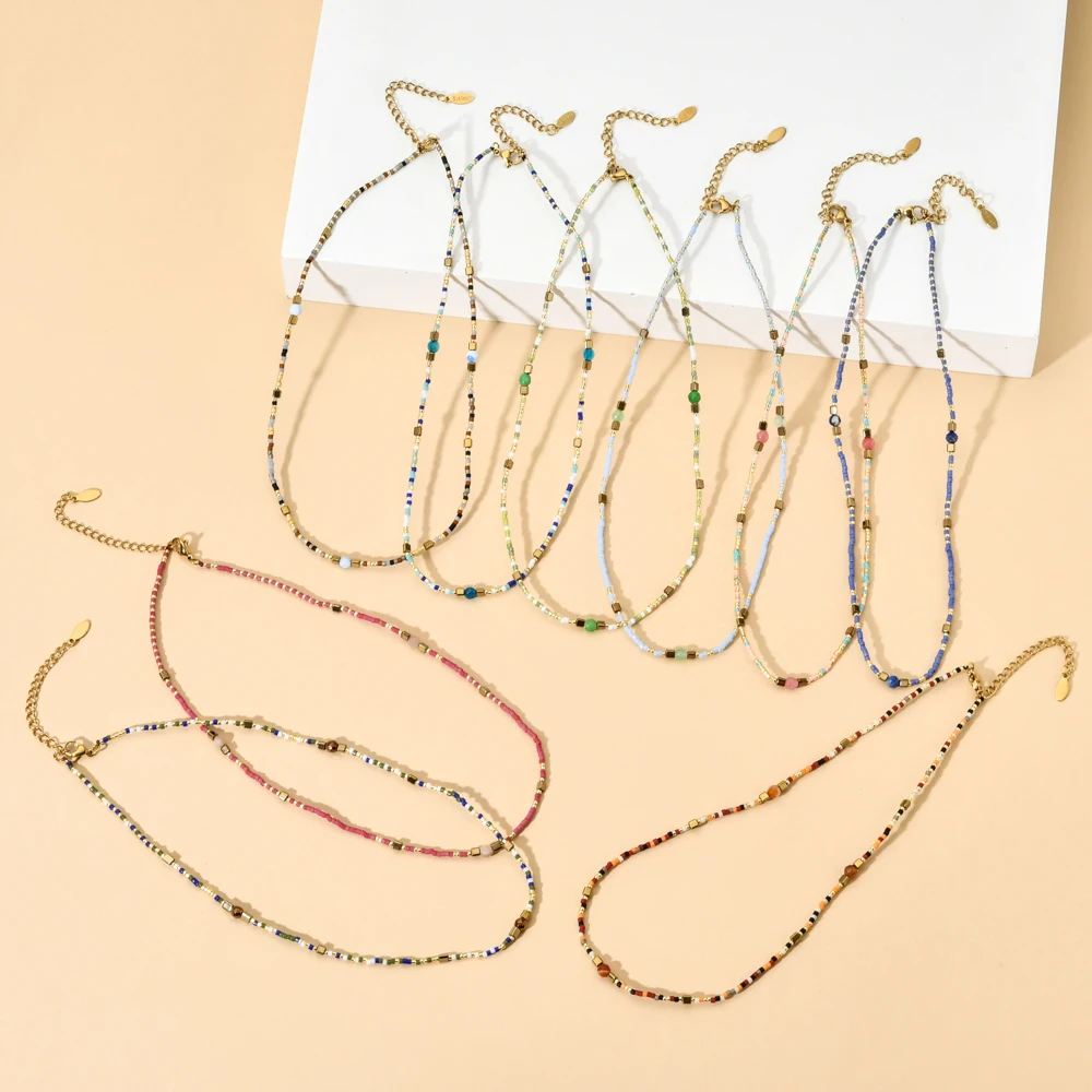 ZMZY Handmade Natural Stone Necklaces For Women Fashion Jewelry MIYUKI Beads Choker Necklace Girl Boho Collares Accessories - Image 5