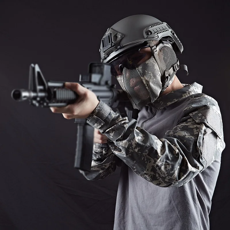 Проволочная полулицевая велосипедная маска 7 цветов военные battlefield Elite лицевая одежда для игр CS