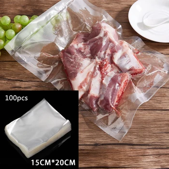 

100Pcs/set Food Vacuum Bags 15*20CM Fit For Tea Fruit Meat Storage Eco-Friendl