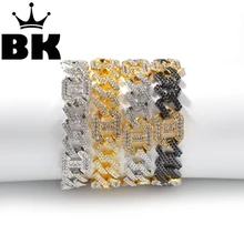 BLING KING Return часы Пряжка браслет Iced Out красный черный синий Стразы многоцветные Сплав Мужские и женские хип-хоп ювелирные изделия